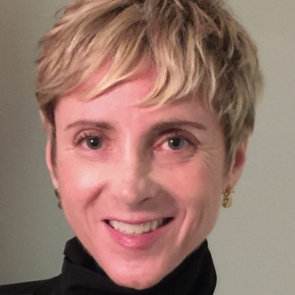 woman smiling short hair profile photo